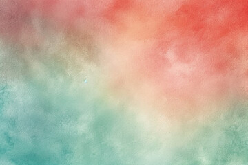 Wall Mural - A vibrant watercolor background featuring a blend of pink, orange, yellow, and bWatercolor Mountain Landscape lue hues, perfect for creative projects. 
