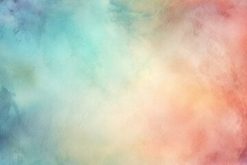 Wall Mural - Abstract Watercolor Sky with Blending Hues of Pink, Blue, and Yellow  Pastel watercolor wash background with abstract patterns