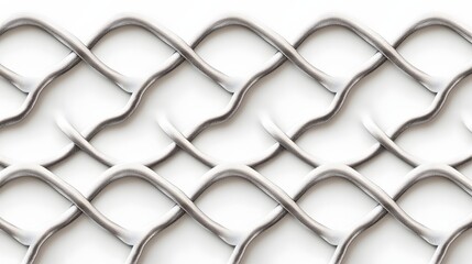 Sticker - Abstract Silver Interwoven Pattern Design