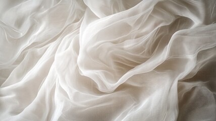 Elegant White Lace Fabric Texture Background