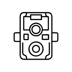 Wall Mural - trail camera icon, trail camera line art - simple line art of trail camera, perfect for trail camera logos and icons and themed design 