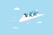 © Nuthawut - Team winning business achievement, teamwork working together, company direction, leadership strategy, motivation, aspirations concept, manager lead business people employee on paper airplane origami.