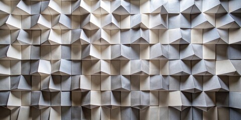 Leinwandbilder - Textured Geometric Wall Panel Design with Subtle Undulations