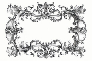 Wall Mural - Elegant vintage ornate floral frame