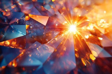 Poster - A radiant abstract image filled with multicolored prism effects, capturing the essence of imagination, creativity, and light in an energetic display of brilliance.