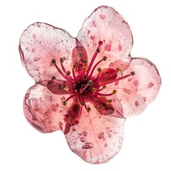 Wall Mural - Flower resin sakura shaped blossom anemone anther.