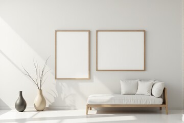 Wall Mural - Minimalist wall decor with a single piece of artwork