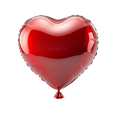 Wall Mural - shiny red heart balloon isolated on white background isolated on transparent background