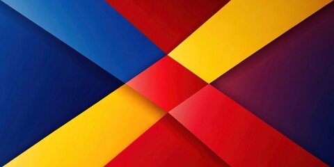 Aufkleber - Vibrant Crosshatch Design with Bold Color Blocks and Geometric Shapes