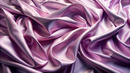 Poster - Draped Lavender Silk Fabric, Luxurious Soft Texture and Gentle Waves