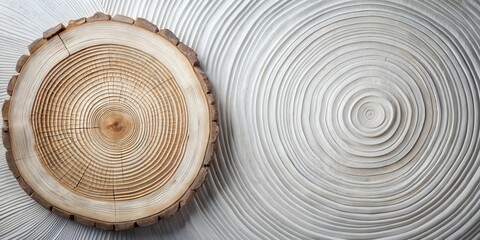 Aufkleber - Natural Wood Textures A Study in Circular Patterns