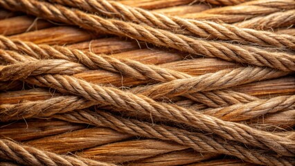 Poster - Close-up Detailed Texture of Intertwined Natural Fiber Rope
