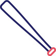 © IconVerse - Baseball Bat vector icon illustration of Outdoor Fun iconset.