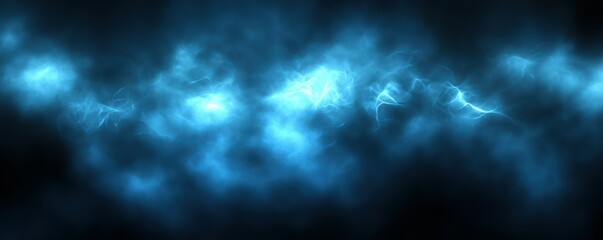 Wall Mural - a dark to light gradient header with a blue, grainy, and blurred texture for a poster or banner desi