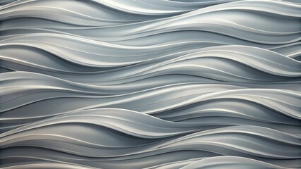 Aufkleber - Abstract Gray Wave Pattern Background Design with Smooth Curves and Subtle Light Reflections