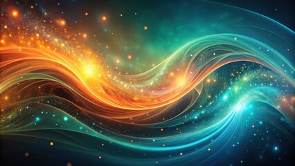 Wall Mural - cosmic waves of light and energy, a celestial tapestry of vibrant hues