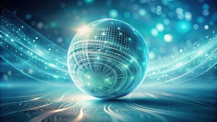 Aufkleber - Abstract Sphere of Interconnected Data Streams and Global Network