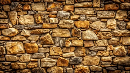 Poster - Rustic Stone Wall Texture A Detailed Image of Irregularly Shaped Stones in Earthy Tones, Showing Variations in Color and Shape for Design Applications