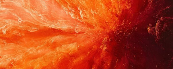 Wall Mural - a fiery explosion of red and orange gradients, reminiscent of a supernova, 4k photo.