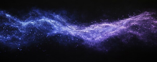 Wall Mural - abstract grainy blue purple color gradient wave black background glowing light dark backdrop