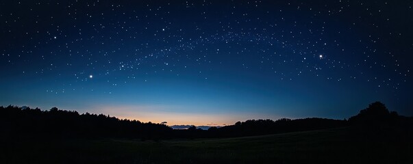 Wall Mural - abstract night sky filled with twinkling stars, magical celestial theme, calming atmospheric design.