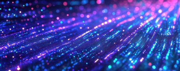 Wall Mural - abstract technology background, glowing lights in a network of colorful dots and lines, depicting co