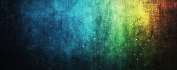 Wall Mural - a gradient background blending teal, blue, green, and black with a grainy texture, creating a dark, 