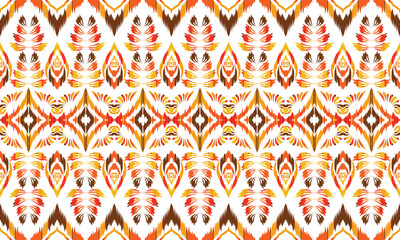 Wall Mural - Geometric ethnic flower pattern for background,fabric,wrapping,clothing,wallpaper,Batik,carpet,embroidery style.