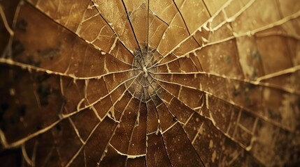 The cracks form an intricate and natural pattern that resembles a web-like structure.