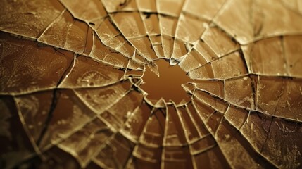 The cracks form an intricate and natural pattern that resembles a web-like structure.