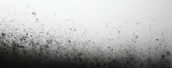 Wall Mural - black white grainy background, dark gray abstract noise texture gradient shape, monochrome banner he