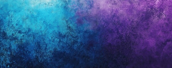 Wall Mural - blue purple black grainy gradient banner background website page header abstract noise effect design
