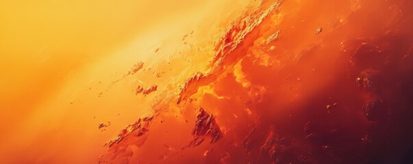 Wall Mural - bold orange gradient with glowing red highlights, gritty texture