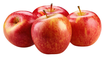 red apples isolated on white  transparent background PNG