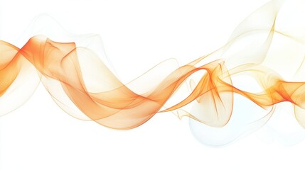 Wall Mural - artistic take on fire with abstract swirls in orange and white