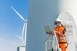 © Quality Stock Arts - Engineer technician worker checking service maintenance wind turbine clean electricity power station