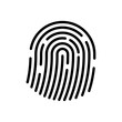 © student - Fingerprint icon Flat illustration sign