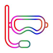 © MuhammadAsfandyar - Diving goggles icon line gradient icon