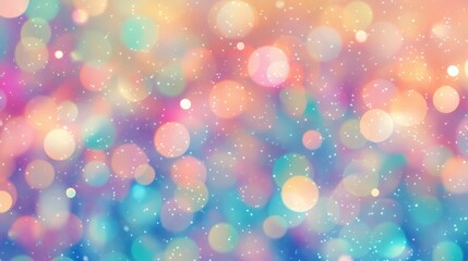 Abstract Bokeh Background with Soft Pastel Colors and White Dots, a dreamy effect