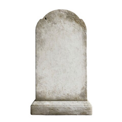 old grave tombstone on a white transparent background