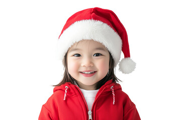 child in santa hat