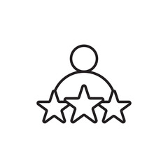 Customer loyalty icon Thin line vector