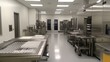 © ALIS ST - Industrial pill packaging equipment in a state-of-the-art pharmaceutical facility, clean and organized workspace