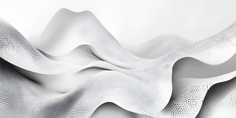 Poster - Abstract White Swirling Texture: A minimalist design with a flowing white texture that creates a sense of movement and dynamic energy.  