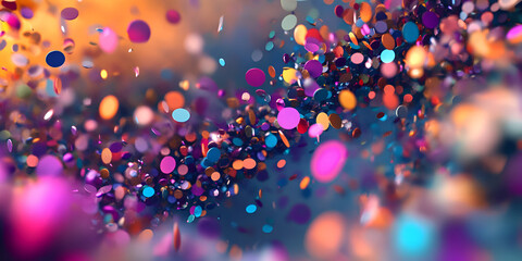Wall Mural - confetti celebration: a vibrant explosion of colorful confetti, capturing the energy and excitement 