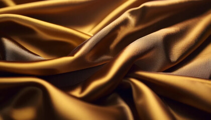 Wall Mural - Golden draped velour as a background. 