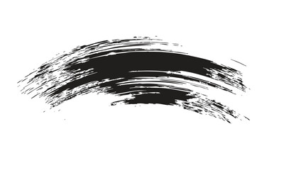 Wall Mural - black brush strokes isolated on white background. brush strokes grunge background. vector brush stro
