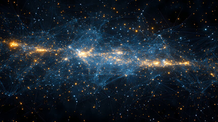 Wall Mural - starry night sky and milky way galaxy with stars and space dust in the universe. generative ai. star