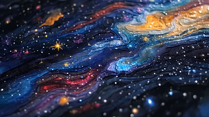 Wall Mural - starry night sky, milky way galaxy with stars and space dust in the universe. starbright. illustrati