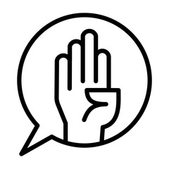 Wall Mural - Sign Language Icon